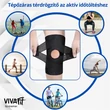 Tépőzáras térdrögzítő keresztpántokkal XXL