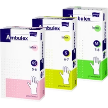 Ambulex gumikesztyű latex púderes-1528-S