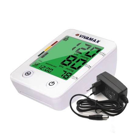 Színes kijelzős felkaros vérnyomásmérő + ajándék adapter-2509