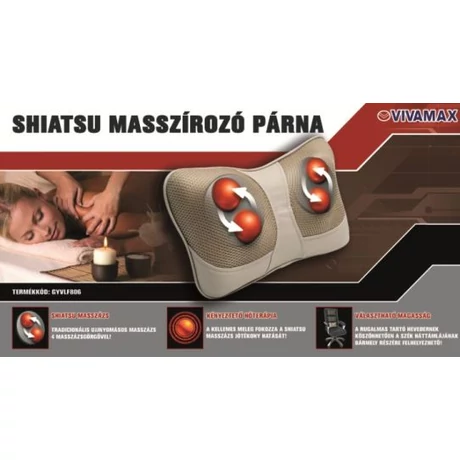 Shiatsu derékmasszírozó párna