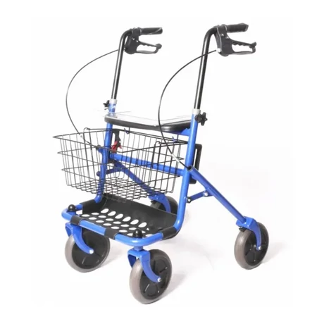 GM-4258 ROLLÁTOR KÉK ACÉL 4 KEREKŰ