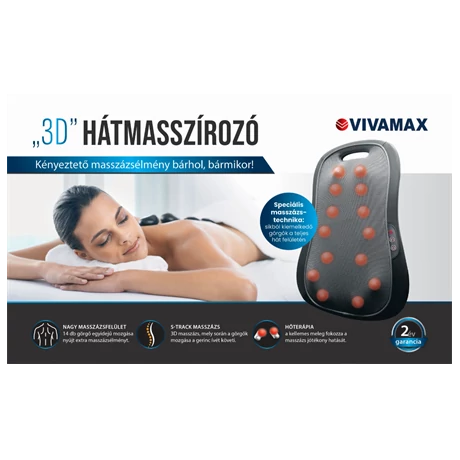 "3D" hátmasszírozó készülék
