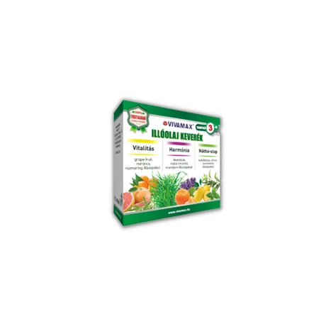 3-as illóolaj keverék csomag: harmónia, vitalitás és nátha-stop (3x10ml)